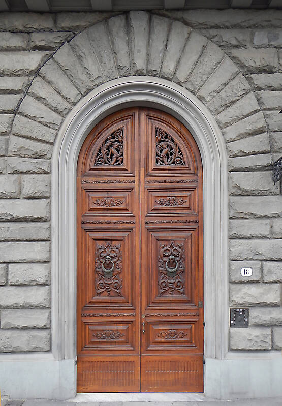 clean old style wood door 2