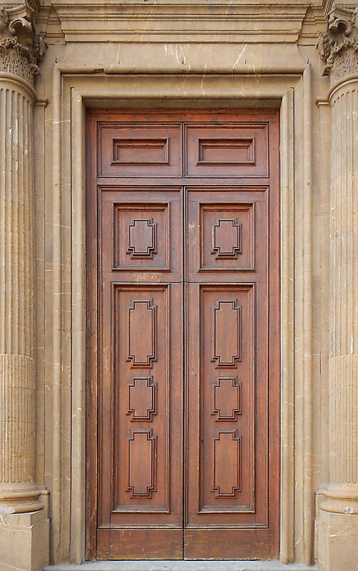 clean old style wood door 11