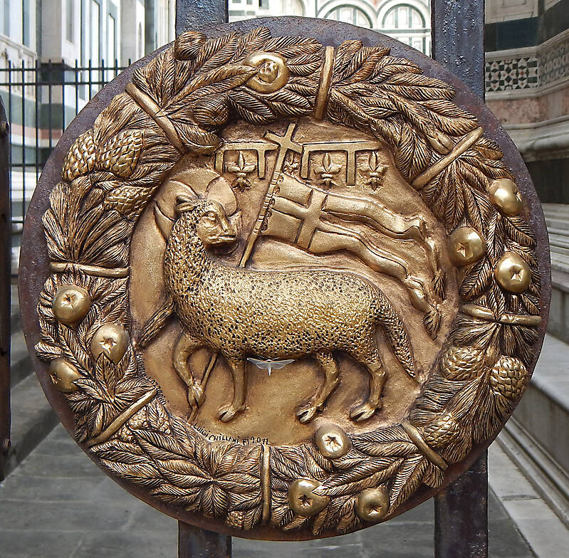 golden round emblem ornaments