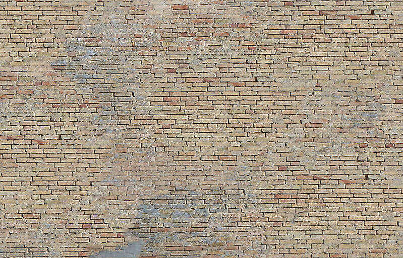 old medieval yellow bricks