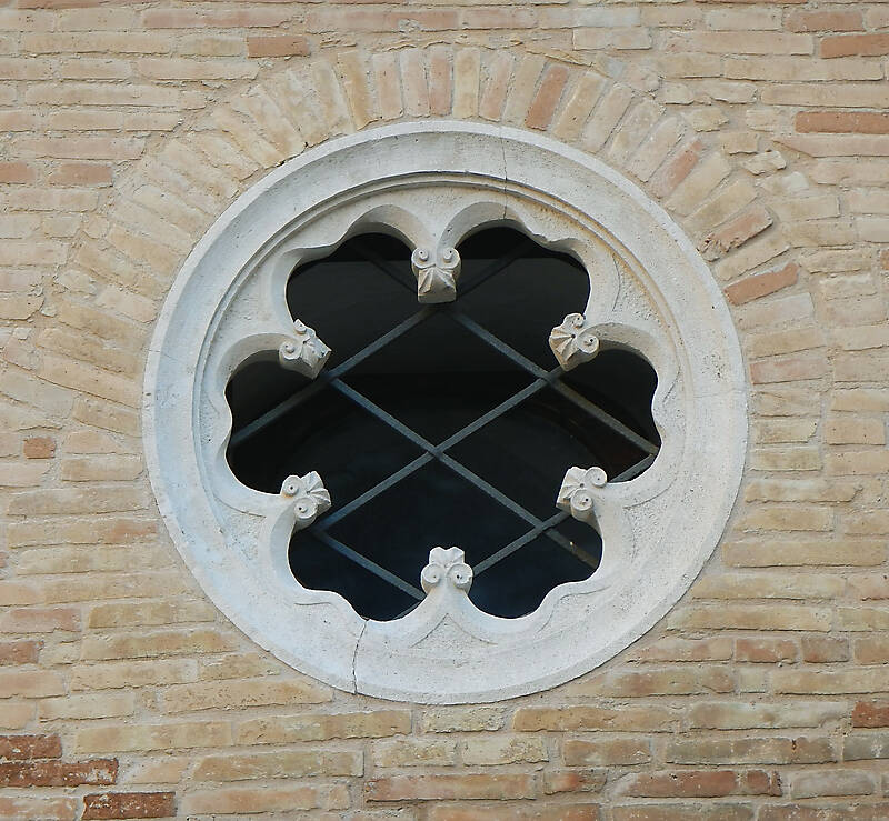 old medieval flower window 1