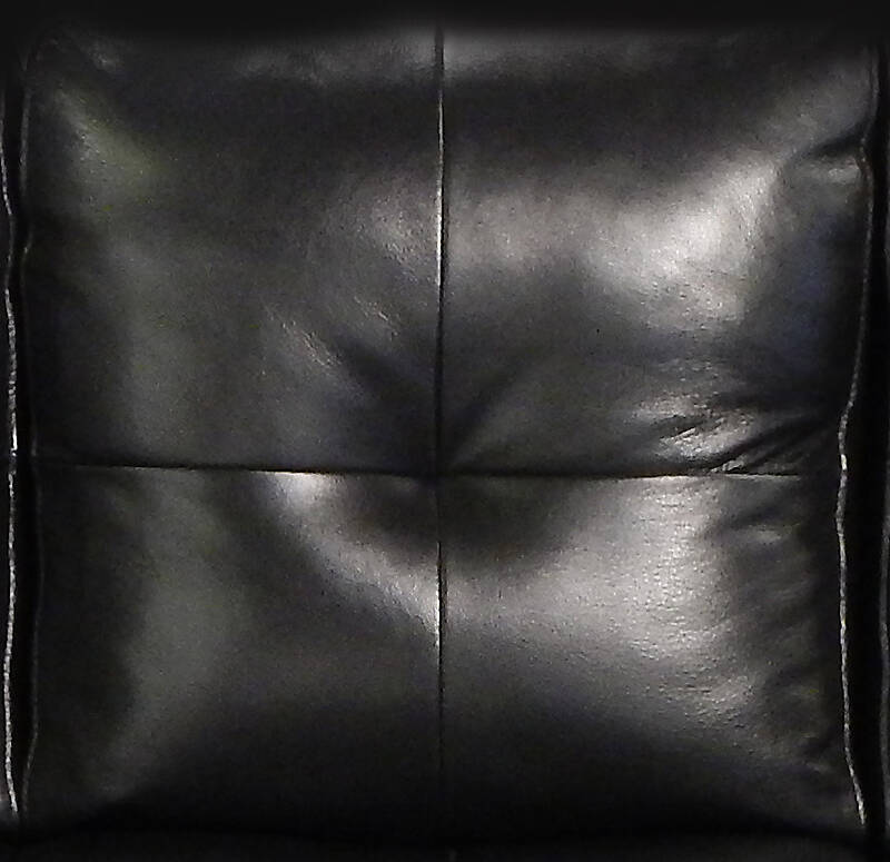 black leather backrest couch pillows 1