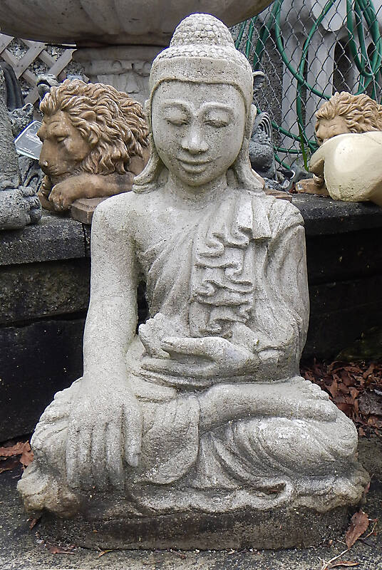 stone grey dwelling Buddha  2