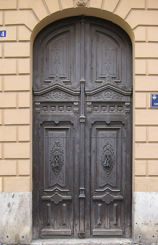 old ancient door from spain downtown 14