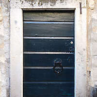 aged medieval door green 12