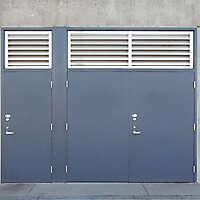 metal door blue