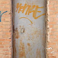 metal rusty door grey paint 1