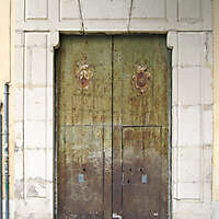 old ancient door from spain downtown 19