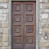clean old style wood door 12