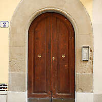 clean old style wood door 5