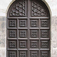 old ancient door from spain downtown 10