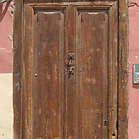 old ancient door from spain downtown 3
