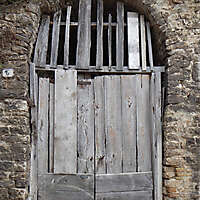 ancient very old rustic damaged door 3
