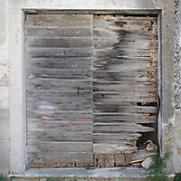 destroyed wood old door 7