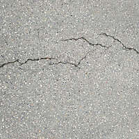 asphalt cracked