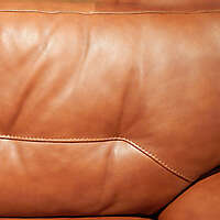 light brown leather backrest pillow 3