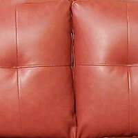red leather backrest couch pillows 1