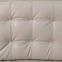 white leather backrest with buttons