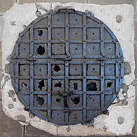 medieval big well manhole