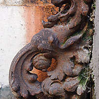 rusty metal lion from florence