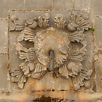 medieval fountain stone decoration 1