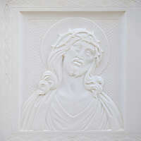 madonna on white stone ornament 9