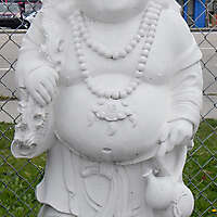 buddha statue white chalk
