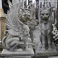 lion with wings statue
