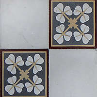 old tiles with flowers