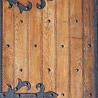 old planks with medieval metal hinges 2