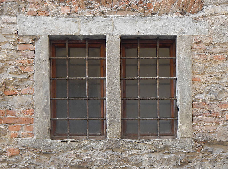 medieval double window