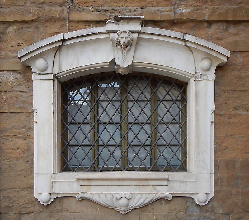 stone frame medieval florence window