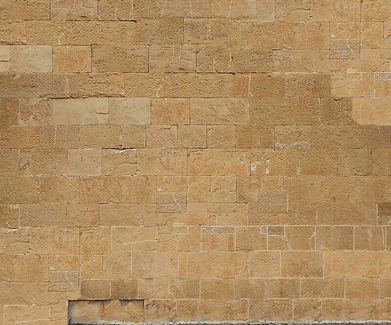 medieval yellow stone bricks wall 1