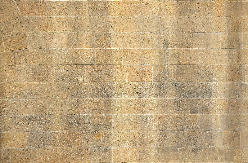 medieval yellow stone bricks wall 2