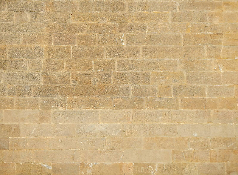 medieval yellow stone bricks wall 3