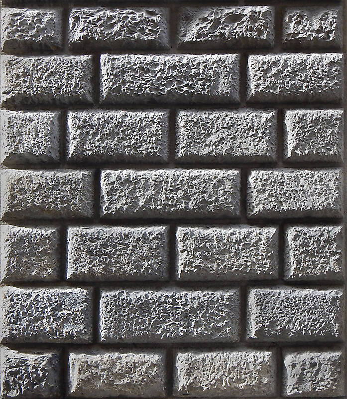 bossage plaster corrugated bricks