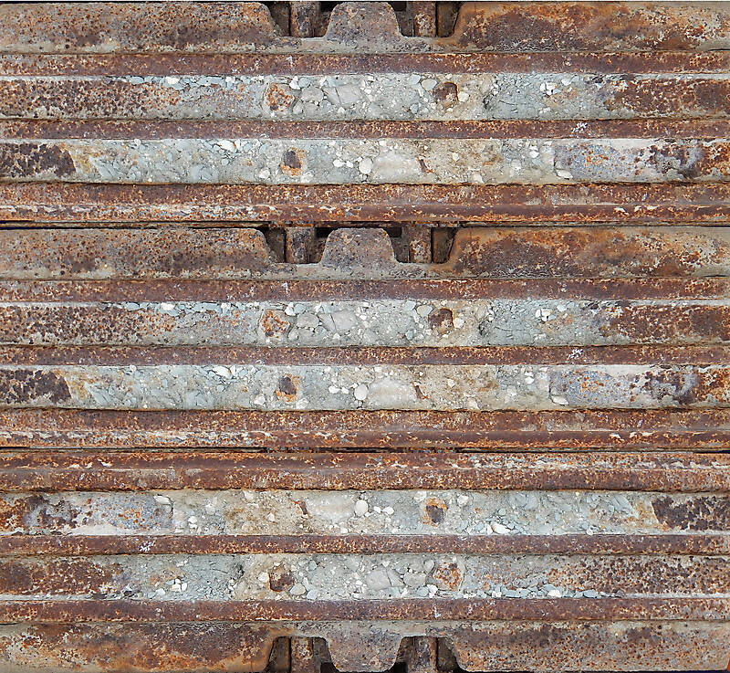 rusty excavator track wheel 1
