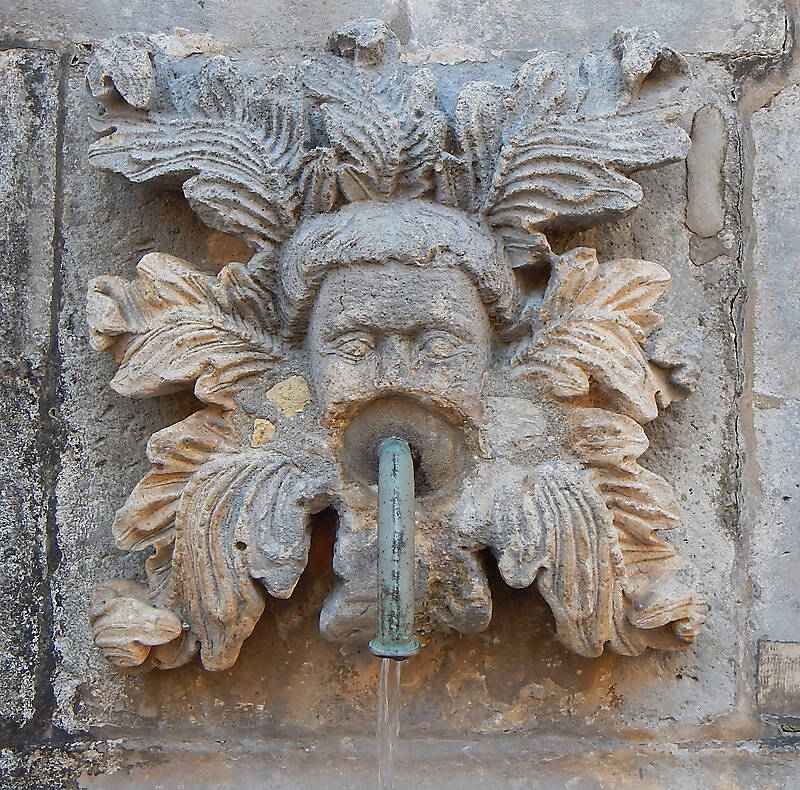 medieval fountain stone decoration 7