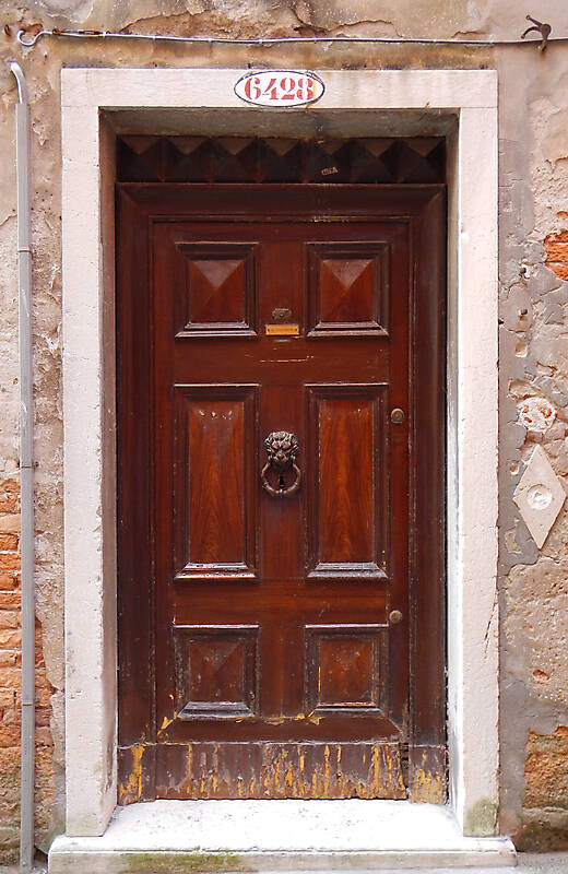 ornate wood door from venice 1