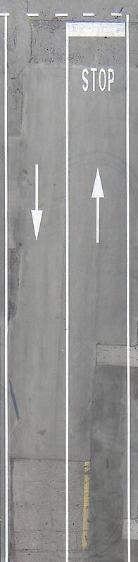 asphalt with stop and lines