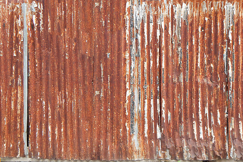 undulating rusty iron panel 2