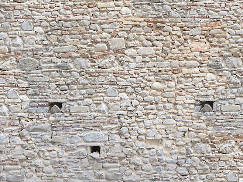 medieval stone and bricks wall