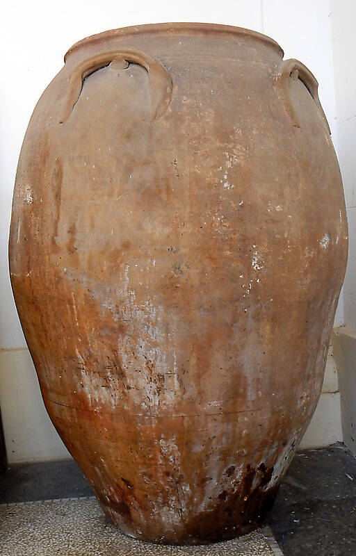 dirt terracotta vase