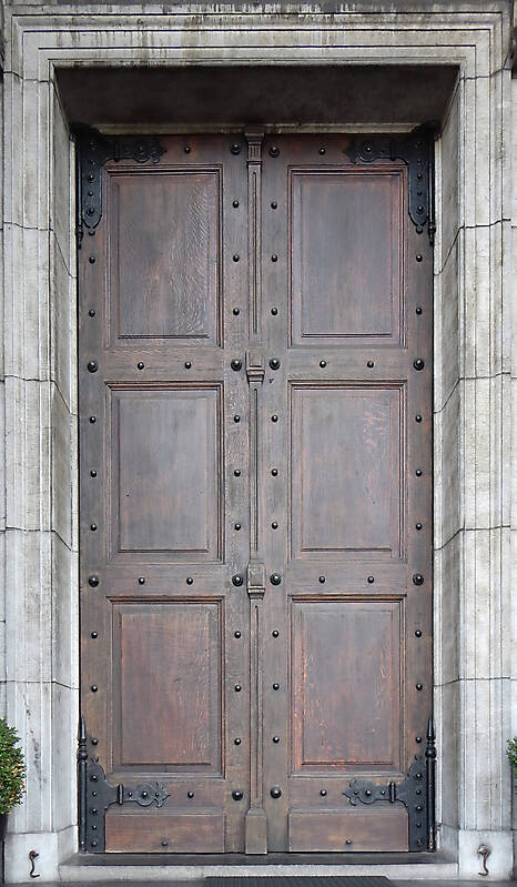 medieval door with nails