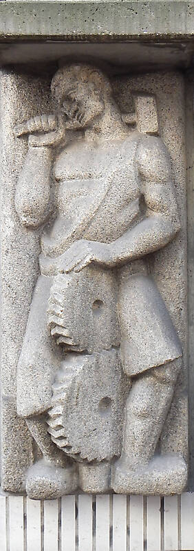 stone statue worker 58
