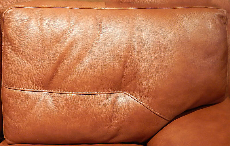 light brown leather backrest pillow 3