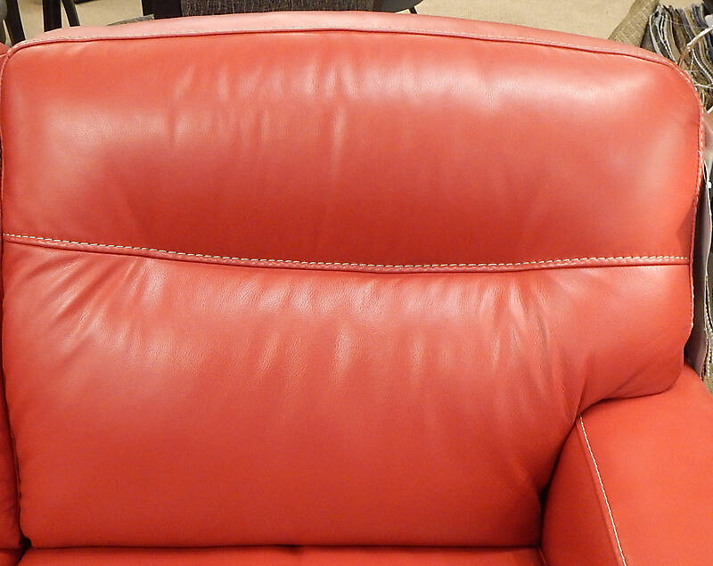 red leather backrest couch pillows 3