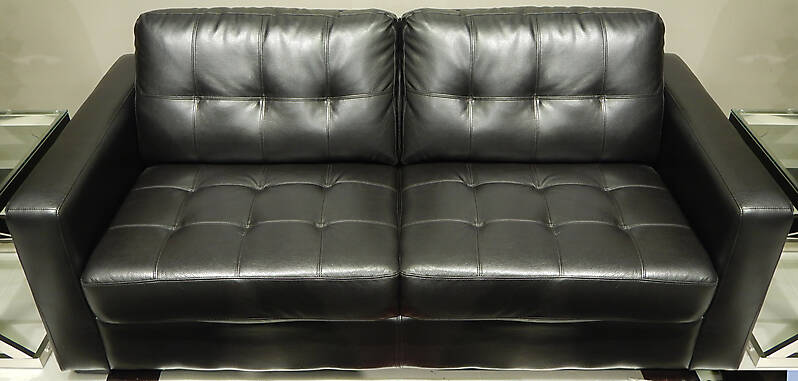 black leather couch texture