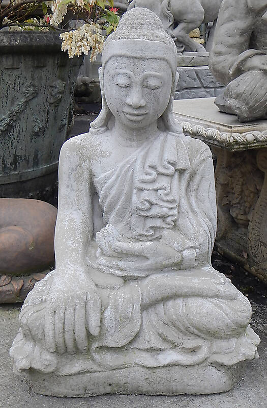 stone grey dwelling Buddha  1