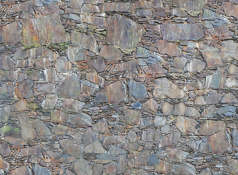 rusty rocks wall